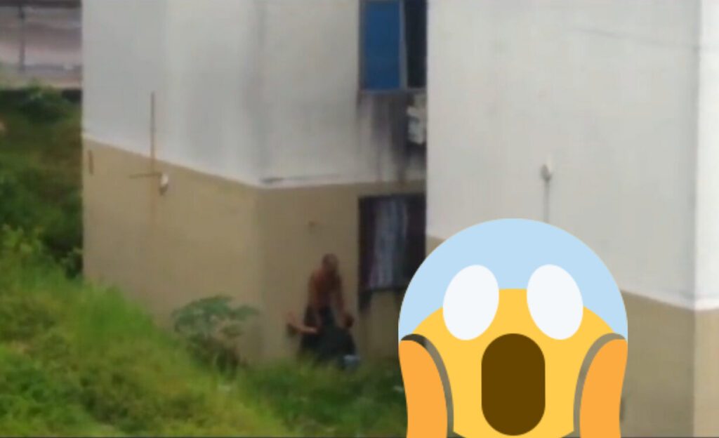 Vídeo: “Homem” é flagrado gravando CD atrás de residencial em Manaus