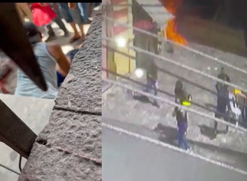 Vídeos: Incêndio no Mercado Adolpho Lisboa deixa vários feridos e suspeito é espancado￼