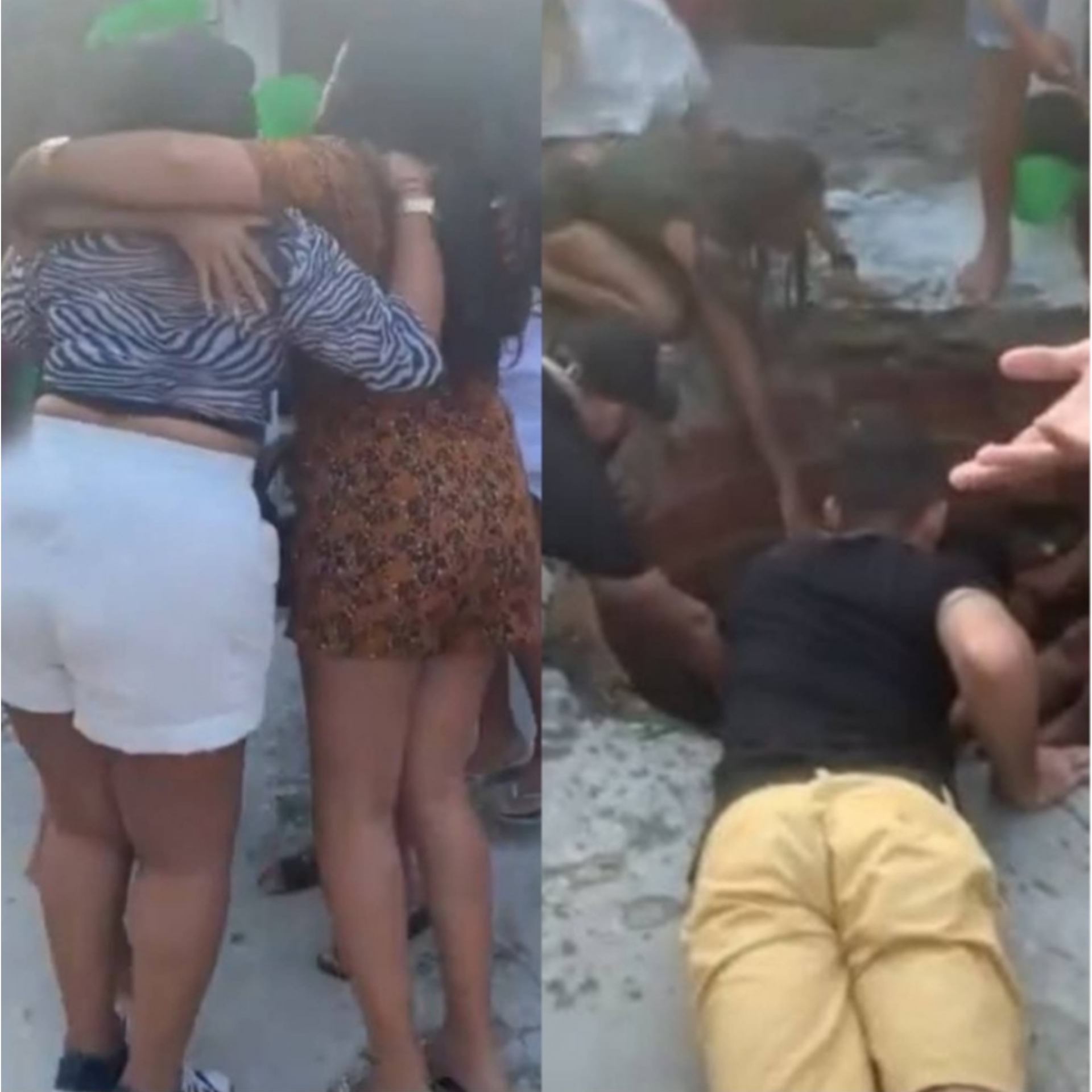 Mulheres desabam dentro de fossa enquanto dançavam em festa; veja vídeo