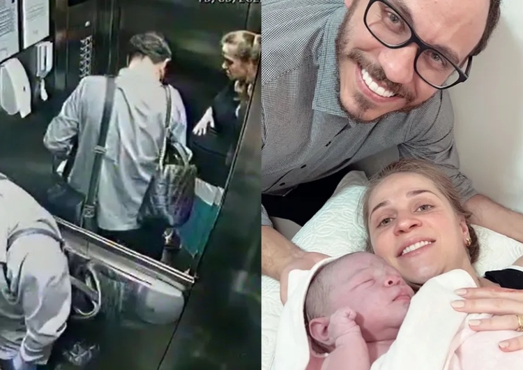 Vídeo: Pai faz parto da própria filha dentro de elevador